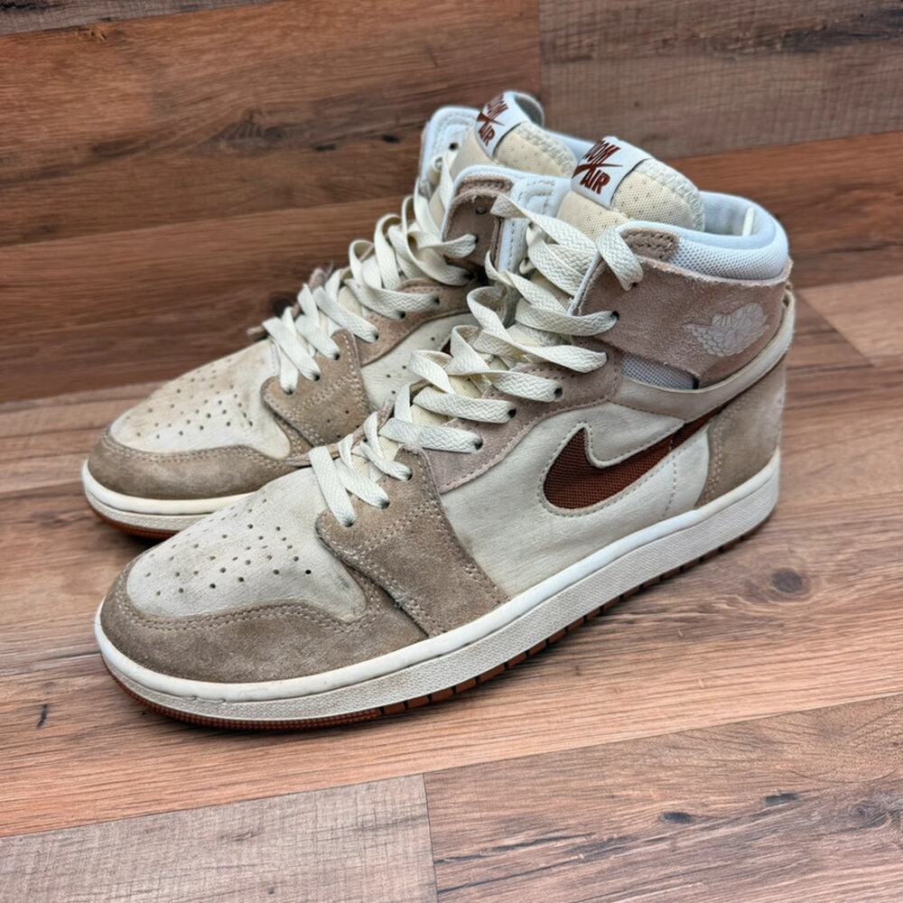 Nike Air Jordan 1 Men's 8.5 Zoom CMFT 2 Sail Legend Coffee Fossil DV1307-120